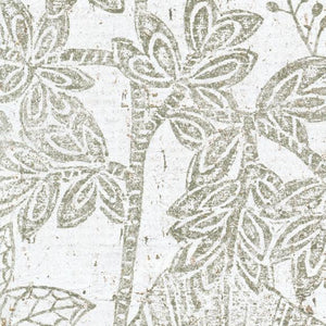 30350 Arte Koalin Hortus - Dit behang is een delicate combinatie van wit en zachte beige met een subtiel patroon van bladeren en bloemen.