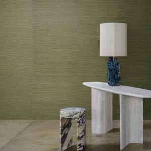 met een mix van zachte blauw- en groentinten aangevuld met lichte beige accenten.