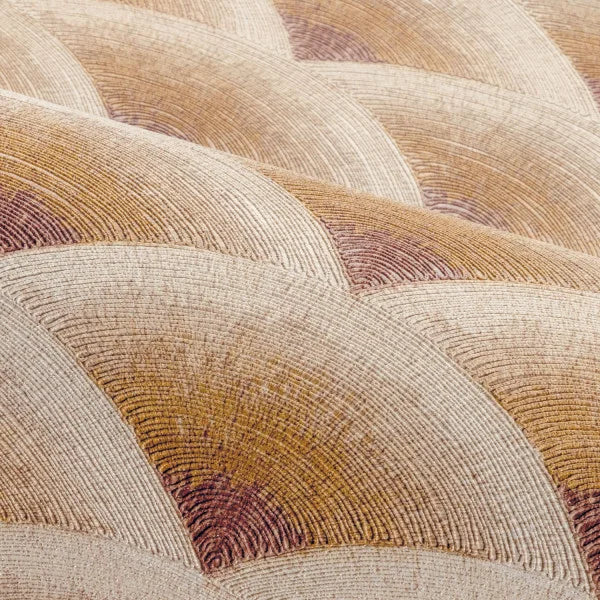 afgewisseld met subtiele beige en zachte paarse accenten.