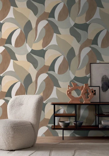 beige en bruin in vloeiende