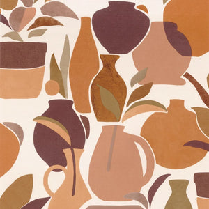 76210610 Casamance Terra Rossa Vallauris - Dit behang is een warm samenspel van beige