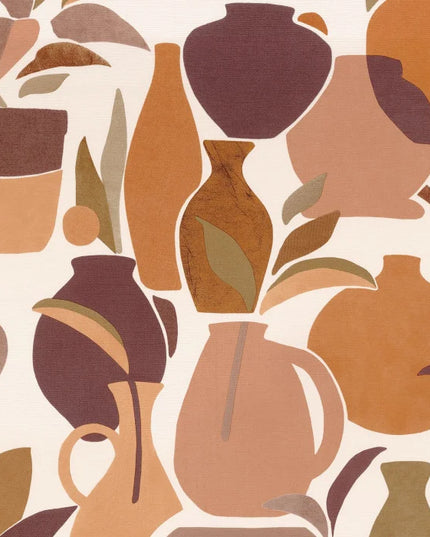 76210610 Casamance Terra Rossa Vallauris - Dit behang is een warm samenspel van beige