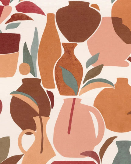 76210712 Casamance Terra Rossa Vallauris - Dit behang is een warme combinatie van beige