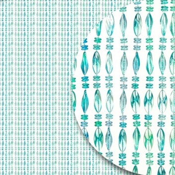 Chios transparant turquoise 90 x 210 in de dag