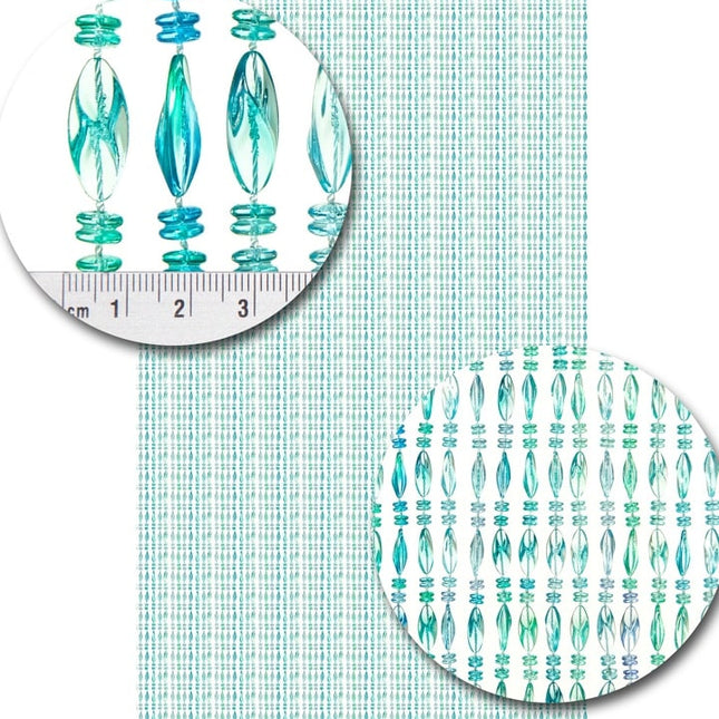 Chios transparant turquoise op maat
