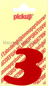 Pick-up Sierlijke Letters en Cijfers 3-rood | Bestellen bij https://www.kleurmijninterieur.nl/