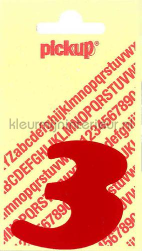 Pick-up Sierlijke Letters en Cijfers 3-rood | Bestellen bij https://www.kleurmijninterieur.nl/