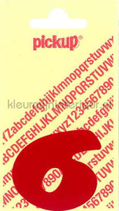 Pick-up Sierlijke Letters en Cijfers 6-rood | Bestellen bij https://www.kleurmijninterieur.nl/
