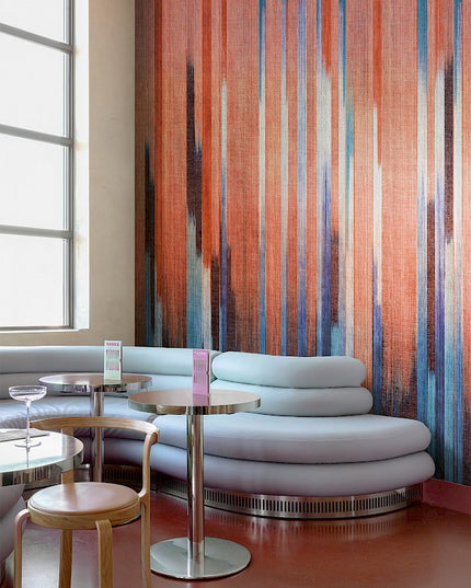 versterkt door accenten van blauw en crème