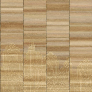 DGTRA8012-300 Masureel Traces Iwa Paneel B - Dit behang is een warme combinatie van verschillende tinten bruin en beige