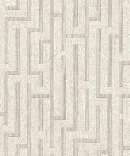 350530 Eijffinger Riviera Maison Linen trellis - Dit behang is subtiel en elegant