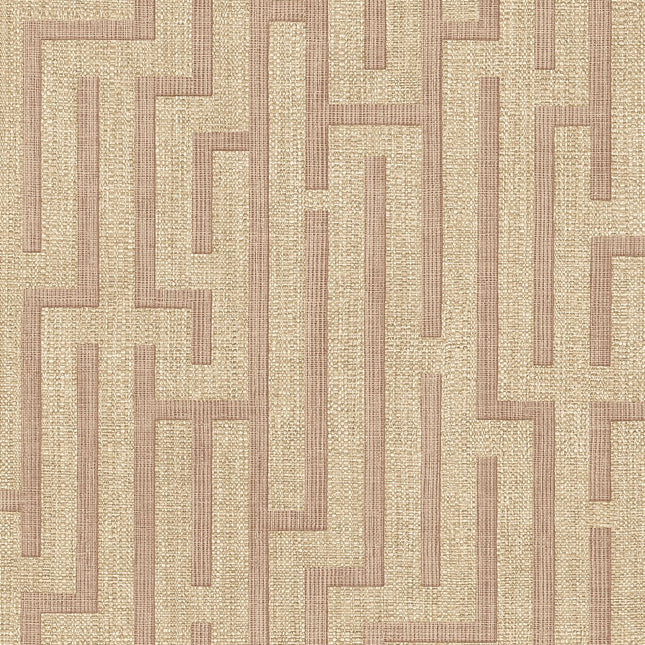 350534 Eijffinger Riviera Maison Linen trellis - Dit behang is opgebouwd uit zachte tinten beige en lichtbruin