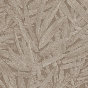 350542 Eijffinger Riviera Maison Structured Leaves - Dit behang is een warme mix van zachte bruintinten en beige