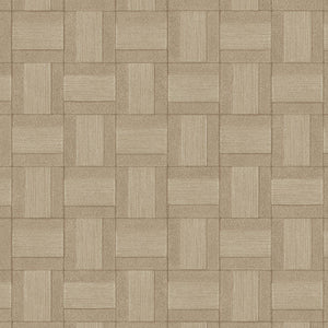 350562 Eijffinger Riviera Maison Squares - Dit behang is opgebouwd uit verschillende tinten bruin en beige