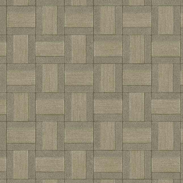 350564 Eijffinger Riviera Maison Squares - Dit behang is een harmonieus samenspel van zachte groentinten