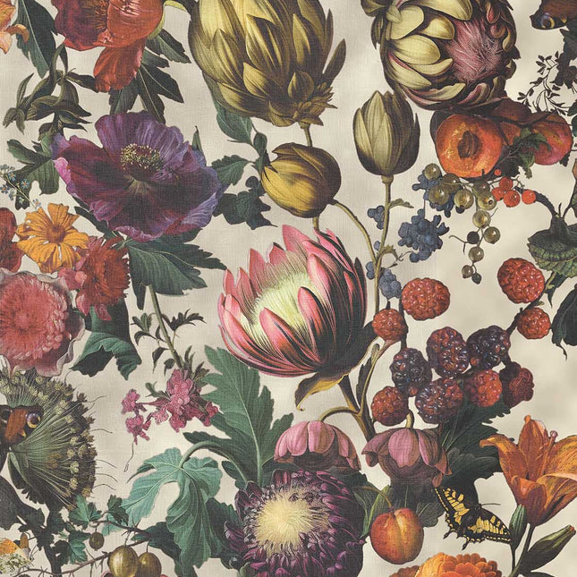 351230 Eijffinger Magnifique Flourish - Dit behang is een rijk palet van beige als rustige ondergrond
