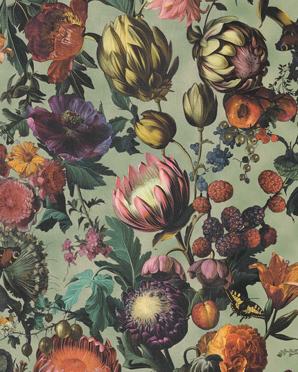 351231 Eijffinger Magnifique Flourish - Dit behang is rijk aan verschillende tinten groen als achtergrond