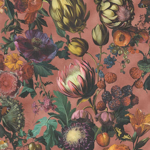 351233 Eijffinger Magnifique Flourish - Dit behang is een rijk palet van warme roze en oranje tinten