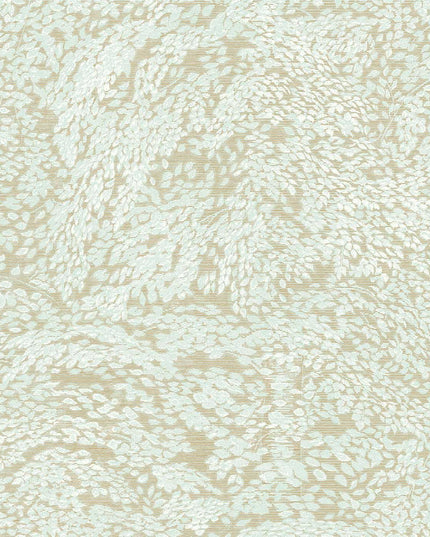 351274 Eijffinger Magnifique Whisper - Dit behang is subtiel en elegant met een beige achtergrond en een zachtgroen