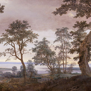 351291 Eijffinger Magnifique Vista Sunset - Dit behang is uitgevoerd in zachte taupetinten met warme bruinaccenten en subtiele groene nuances die een rustige