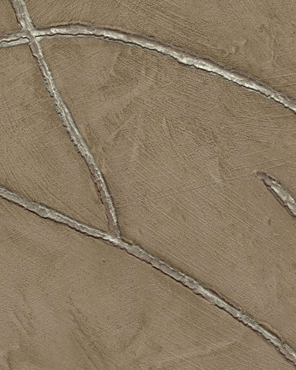 VP 1004 15 Elitis Kintsugi Kintsugi - Dit behang is voornamelijk bruin met subtiele accenten van beige en grijs