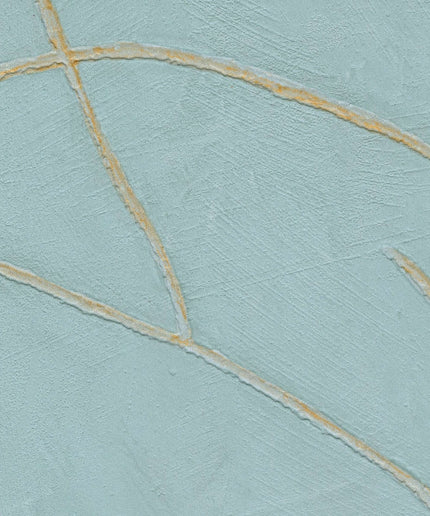 VP 1004 40 Elitis Kintsugi Kintsugi - Dit behang is voornamelijk zacht blauw met subtiele lijnen in een warme beige kleur die voor een serene en verfijnde uitstraling zorgen.