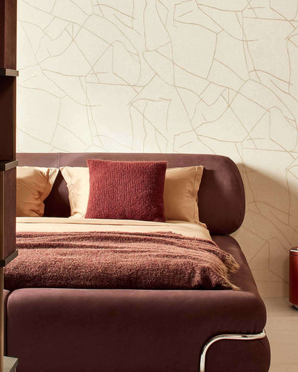 licht beige accenten en een hint van warm zandkleurig reliëf.