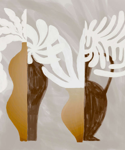 VP 1006 01 Elitis Kintsugi Une certaine magnificence - Dit behang is zacht beige van achtergrond