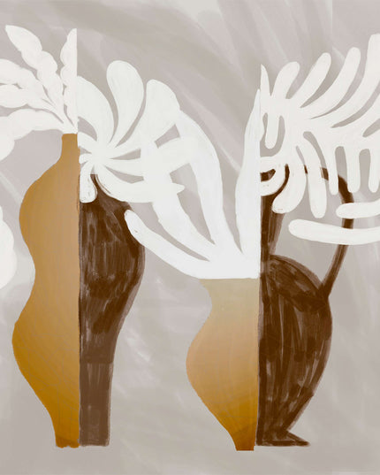 VP 1006 01 Elitis Kintsugi Une certaine magnificence - Dit behang is zacht beige van achtergrond