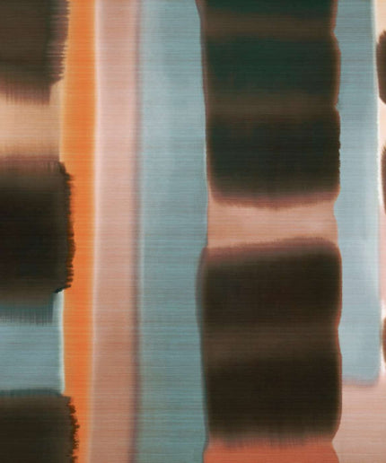 VP 1015 02 Elitis Ceres Abstrait - Dit behang is een zachte combinatie van zwart met lichte tinten blauw