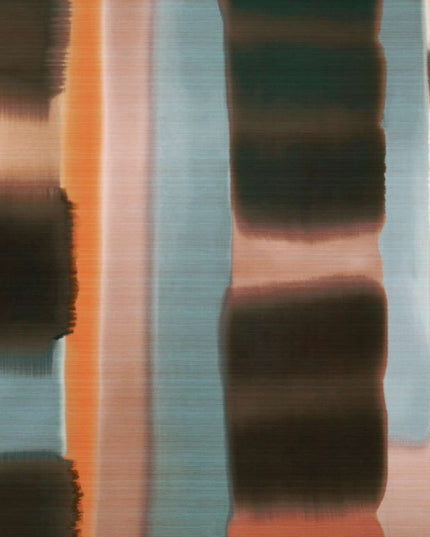 VP 1015 02 Elitis Ceres Abstrait - Dit behang is een zachte combinatie van zwart met lichte tinten blauw