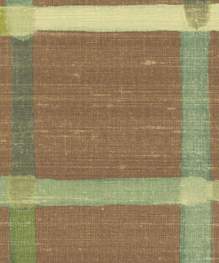 VP 1036 72 Elitis Elixir de soies Frivole - Dit behang is een combinatie van warme bruine tinten met zachte accenten van lichtgroen en turquoise