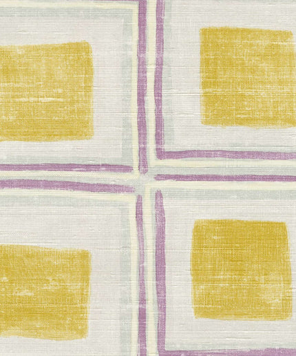 VP 1038 02  Elitis Elixir de soies Sigil - Dit behang is licht en speels met een witlinnen achtergrond