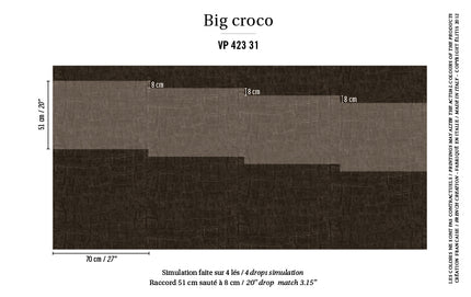 VP 423 06 Elitis Anguille Big croco Galuchat