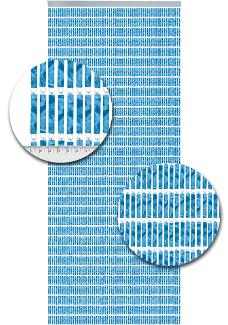 Halve hulzen blauw-gevlamd 100 stuks