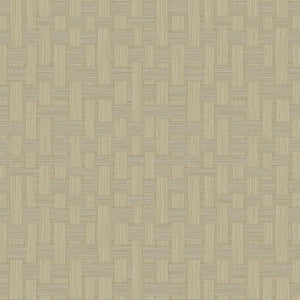 42830 Hooked on Walls Milano Vimini - Dit behang is opgebouwd uit warme beige en lichte bruine tinten die een subtiel vlechtwerkpatroon vormen.
