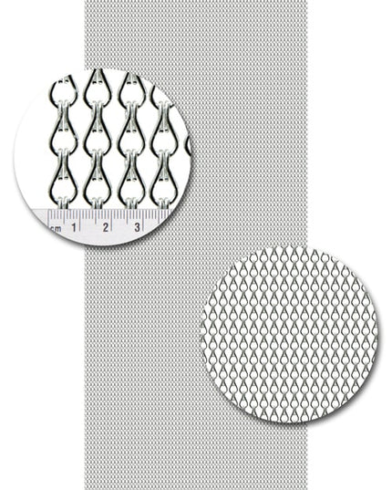 Aluminium ketting Uni A01 zilver