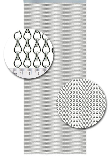 Aluminium ketting Uni A01 zilver