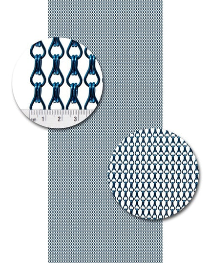 Aluminium ketting Uni A02 donkerblauw