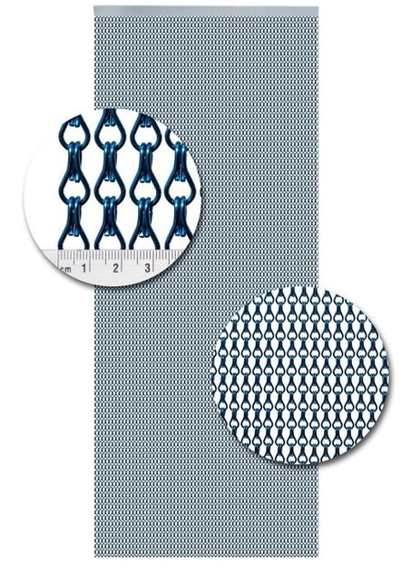 Aluminium ketting Uni A02 donkerblauw