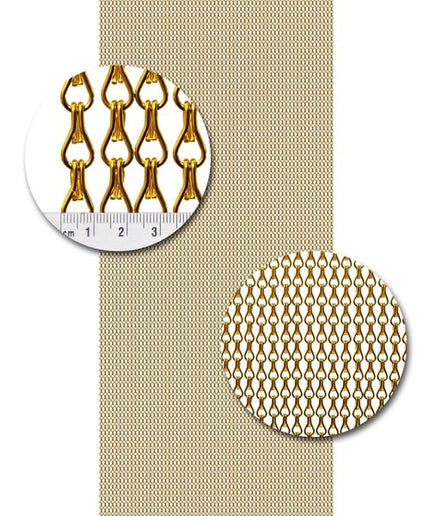 Aluminium ketting Uni A03 goud