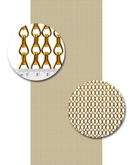 Aluminium ketting Uni A03 goud
