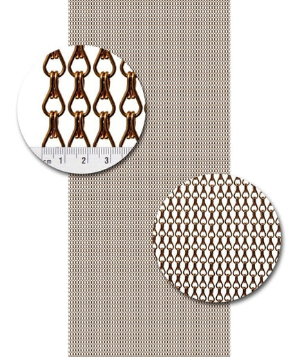 Aluminium ketting Uni A06 bruin