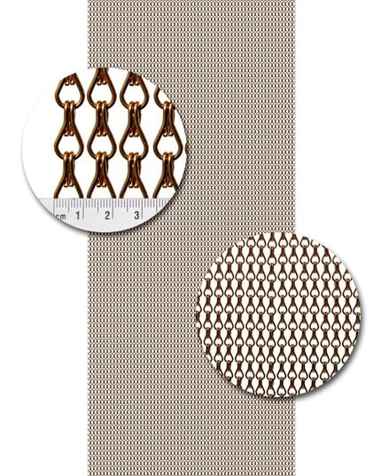 Aluminium ketting Uni A06 bruin