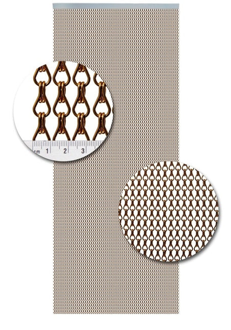 Aluminium ketting Uni A06 bruin