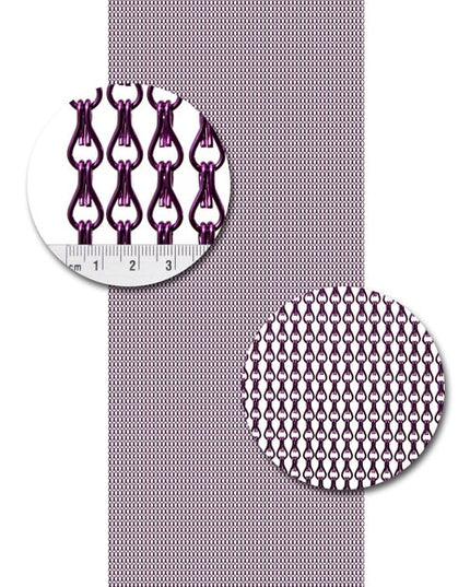 Aluminium ketting Uni A07 paars