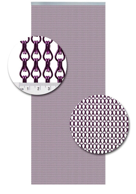 Aluminium ketting Uni A07 paars