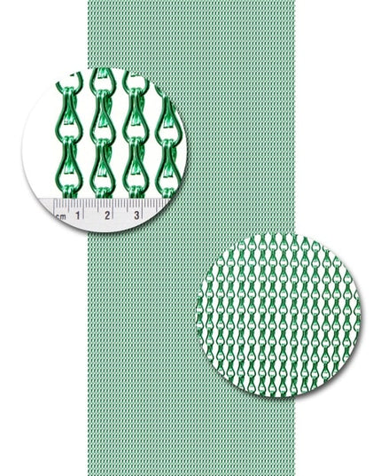Aluminium ketting Uni A08 lichtgroen