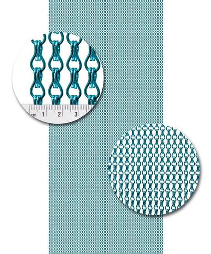 Aluminium ketting Uni A09 licht blauw