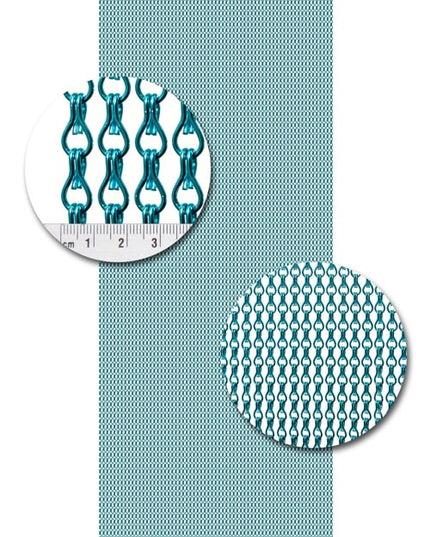 Aluminium ketting Uni A09 licht blauw